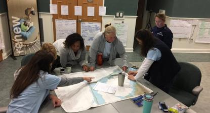 Teachers collaborating at NCCAT Ocracoke.