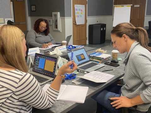 Teachers learning at Ocracoke.