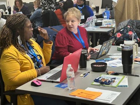Teachers working together at NCCAT