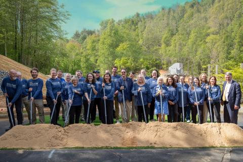NCCAT staff at the expansion and renovation groundbreaking ceremony