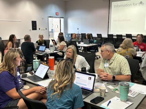 Teachers at conference