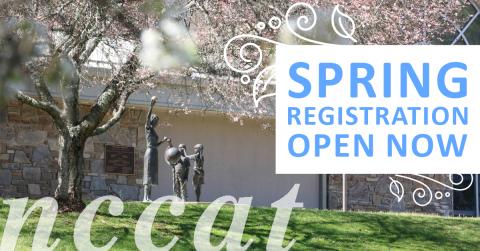 NCCAT Spring Registration Open Now graphic.